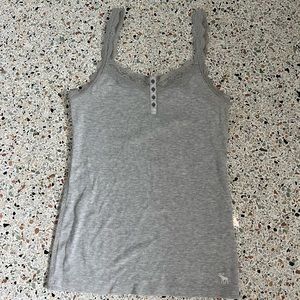 Abercrombie and fitch grey lacy tank